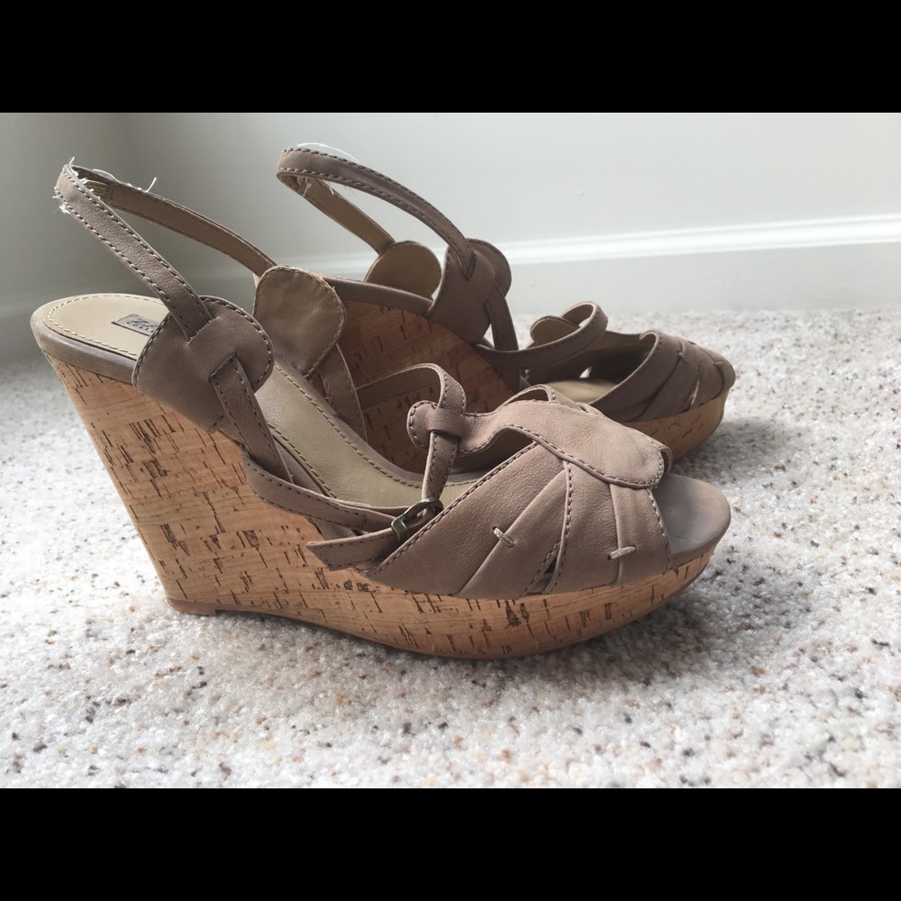 Zara Cork Wedges Size 38